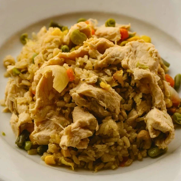 Fried Brown Rice with Chicken