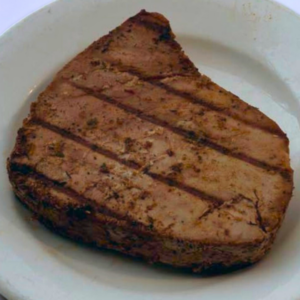 Grilled Tuna Steak (Cooked Med Well)