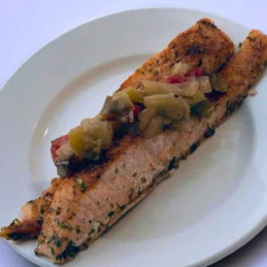 Spruced Up Baked Salmon